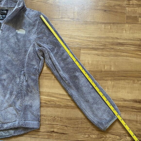 THE NORTH FACE M Gray Osito II Women Full Zip Fuzzy Soft High Pile Fleece Jacket - Picture 16 of 16
